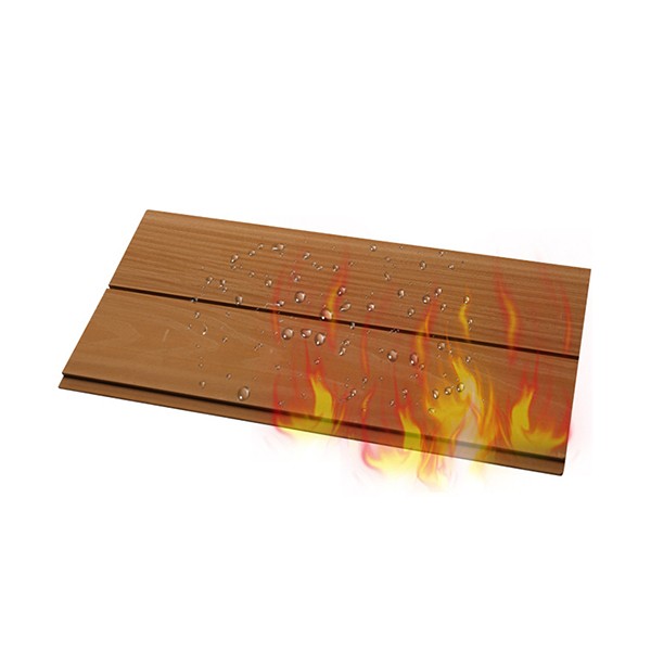 Panel plástico de pared decorativo de madera